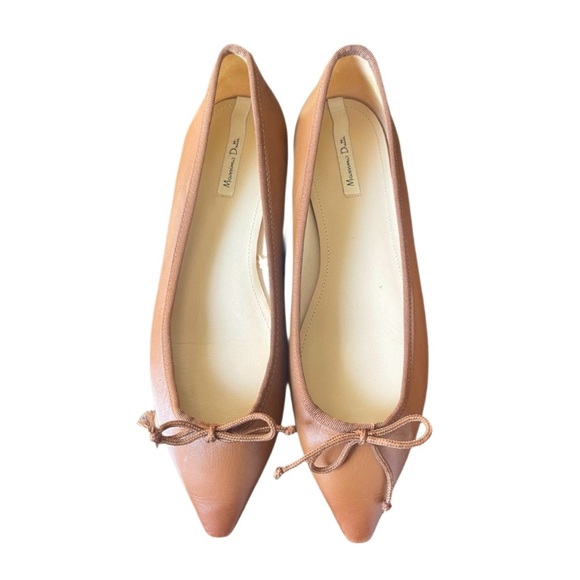 Massimo Dutti Pointed Toe Ballet Flats Loafers 39 US 8 - Picture 1 of 7